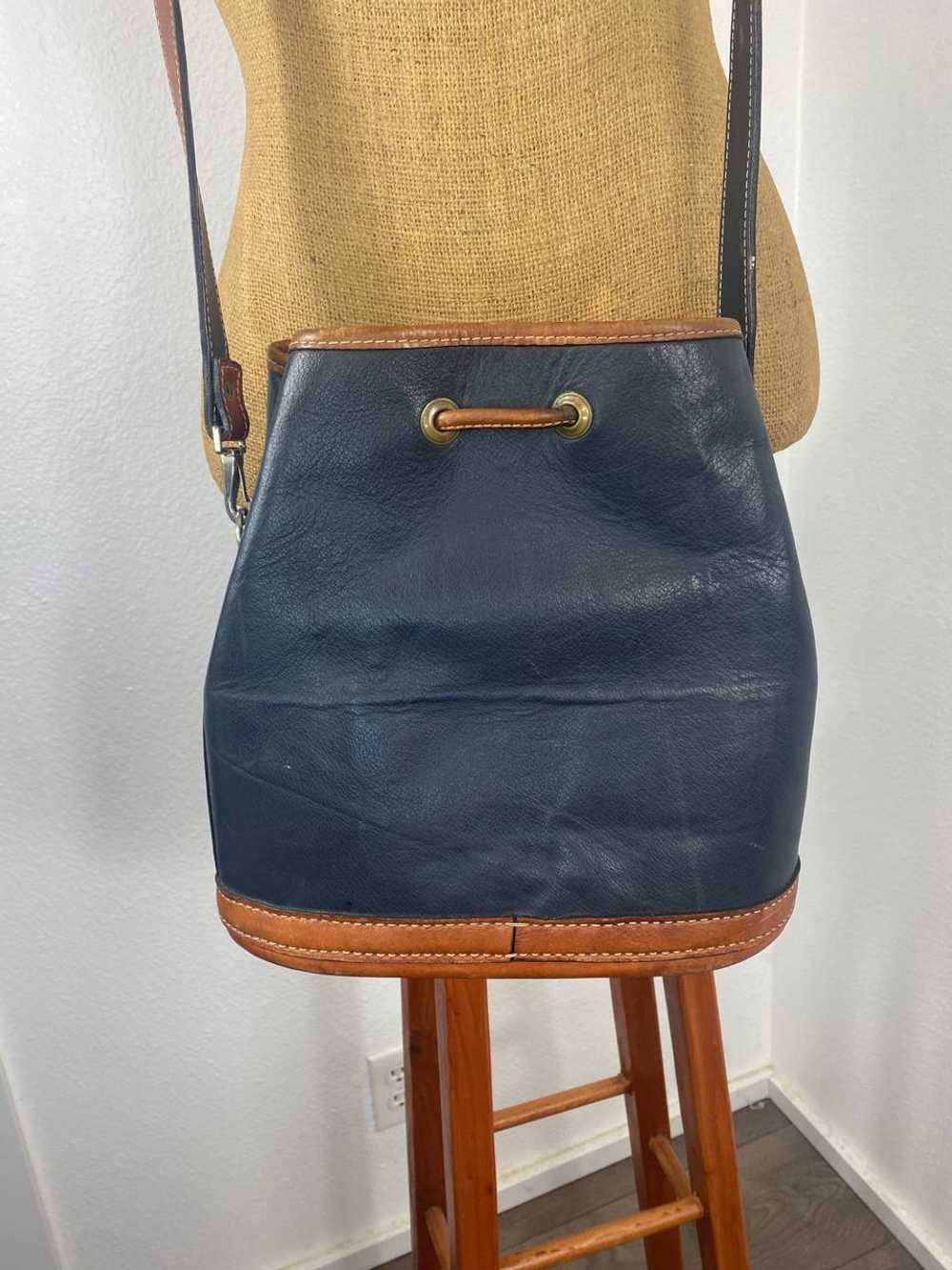 B.A.S.I.C. Vintage Classic Leather Bucket Bag |… - image 3