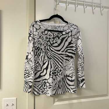 Cache vintage y2k animal print bedazzled top - image 1