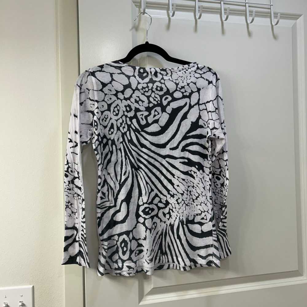 Cache vintage y2k animal print bedazzled top - image 3