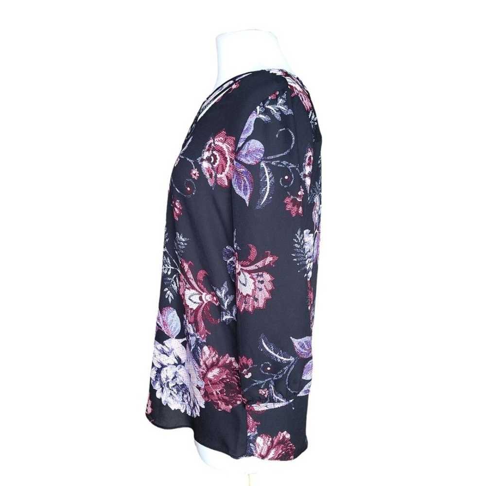 Maurices | Women's Black Floral Crisscross Front … - image 2