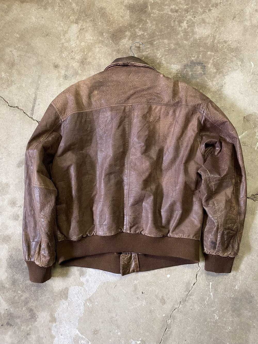 Other Leather bomber jacket paired with free Burb… - image 5