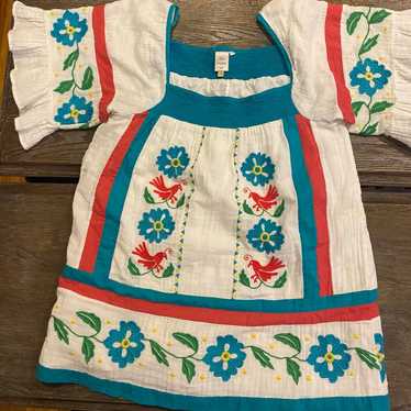 Embroidered Peasant style top, Size 10 - image 1