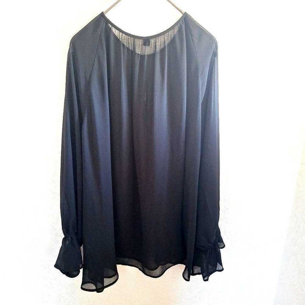 Excellent Condition Uniqlo Sheer Blouse Size M Bl… - image 7