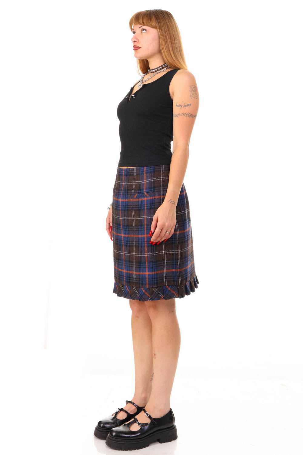 Vintage Y2K Cabi Plaid Midi Skirt - M - image 4