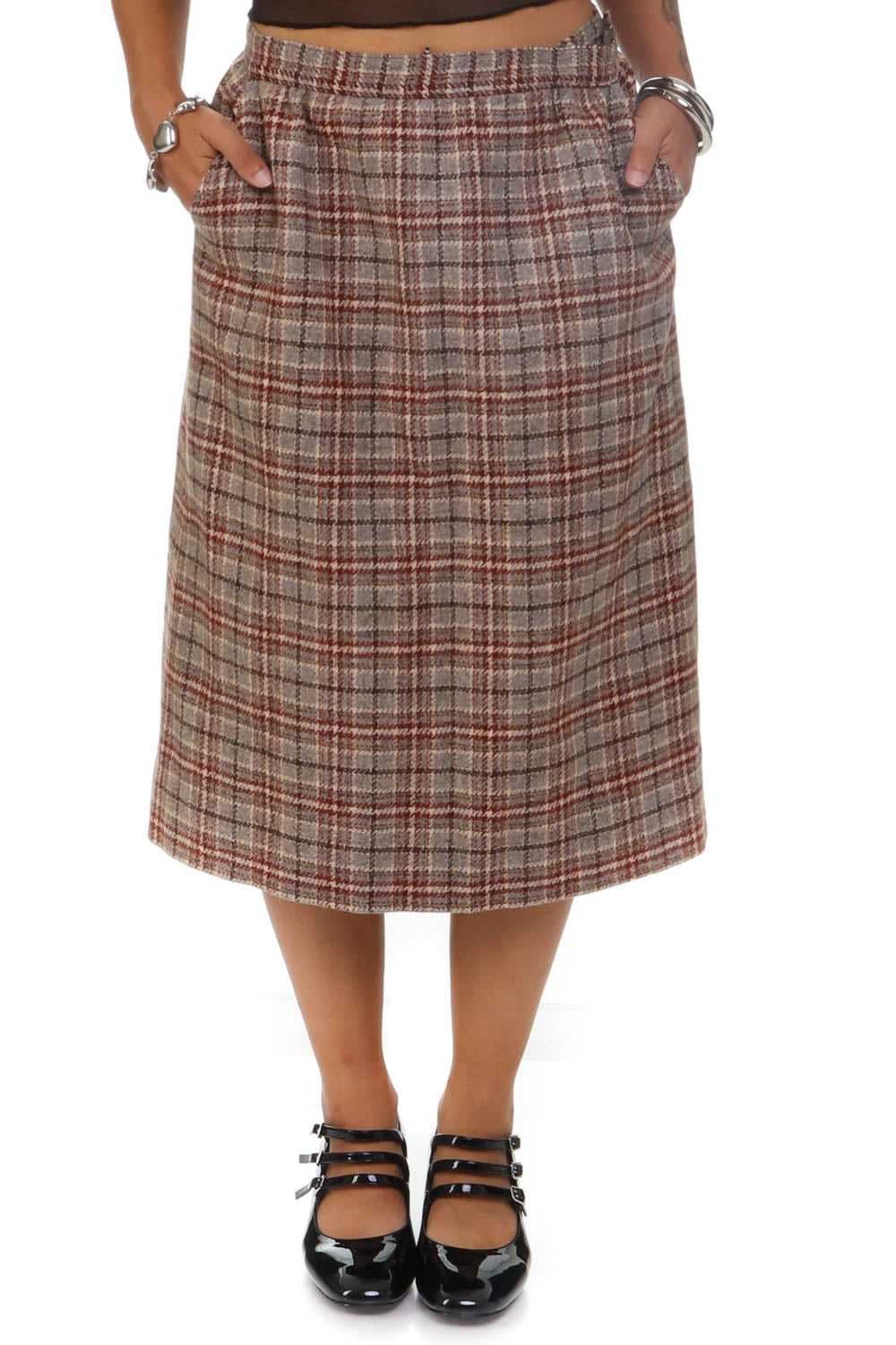 Vintage 90's Pendleton Plaid Wool Skirt - S - image 1