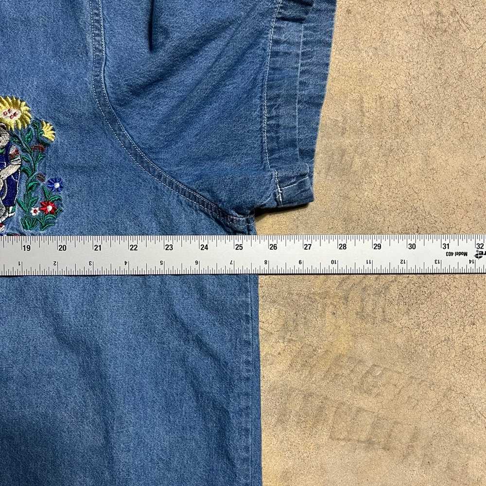 Vintage 90’s Embroidered Boxy Just My Size Denim … - image 4