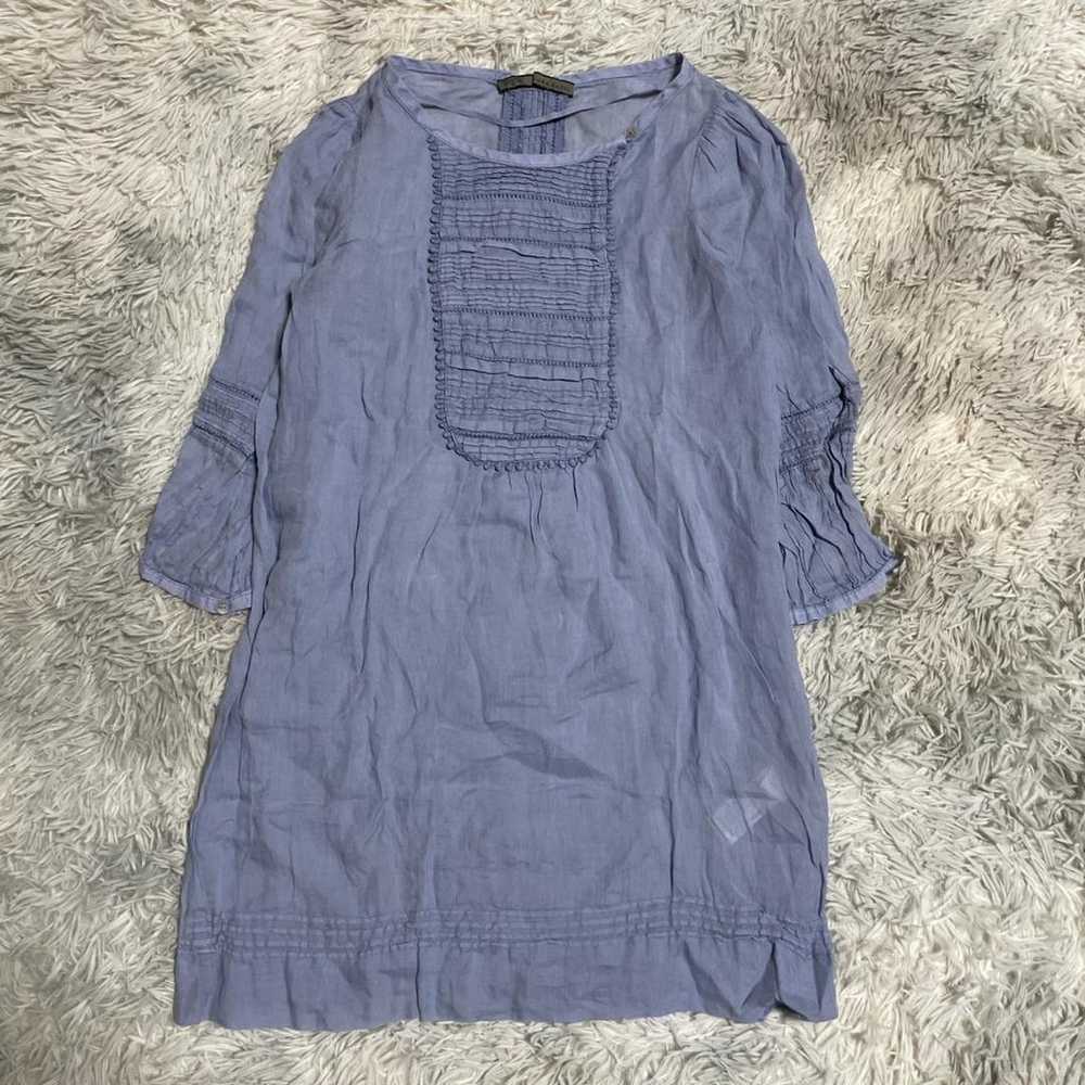 【Zara】A-line Linen 100 Tunic Dress JB596 - image 6