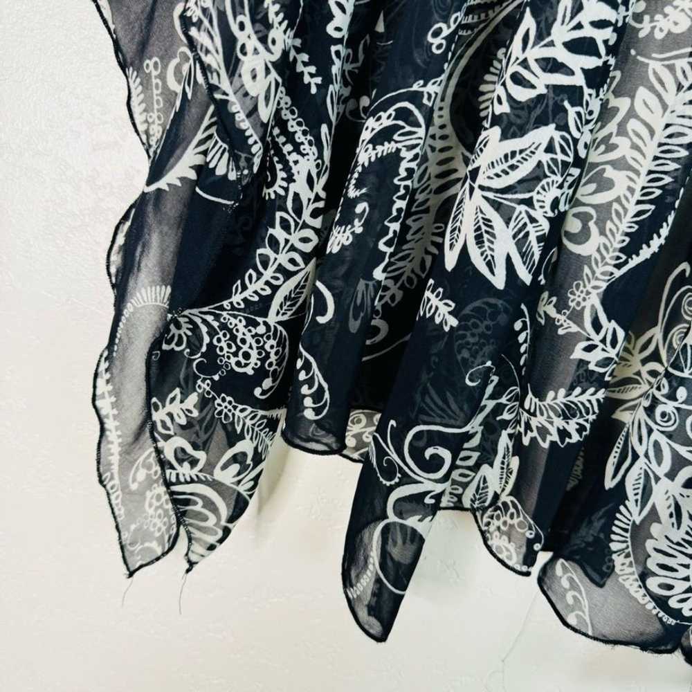 One World | black and white paisley print kimono … - image 6