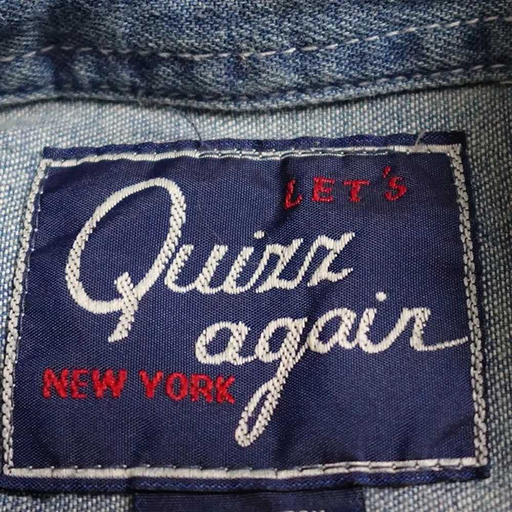 Vintage Let's Quizz Again Shirt Women's Small Blu… - image 2