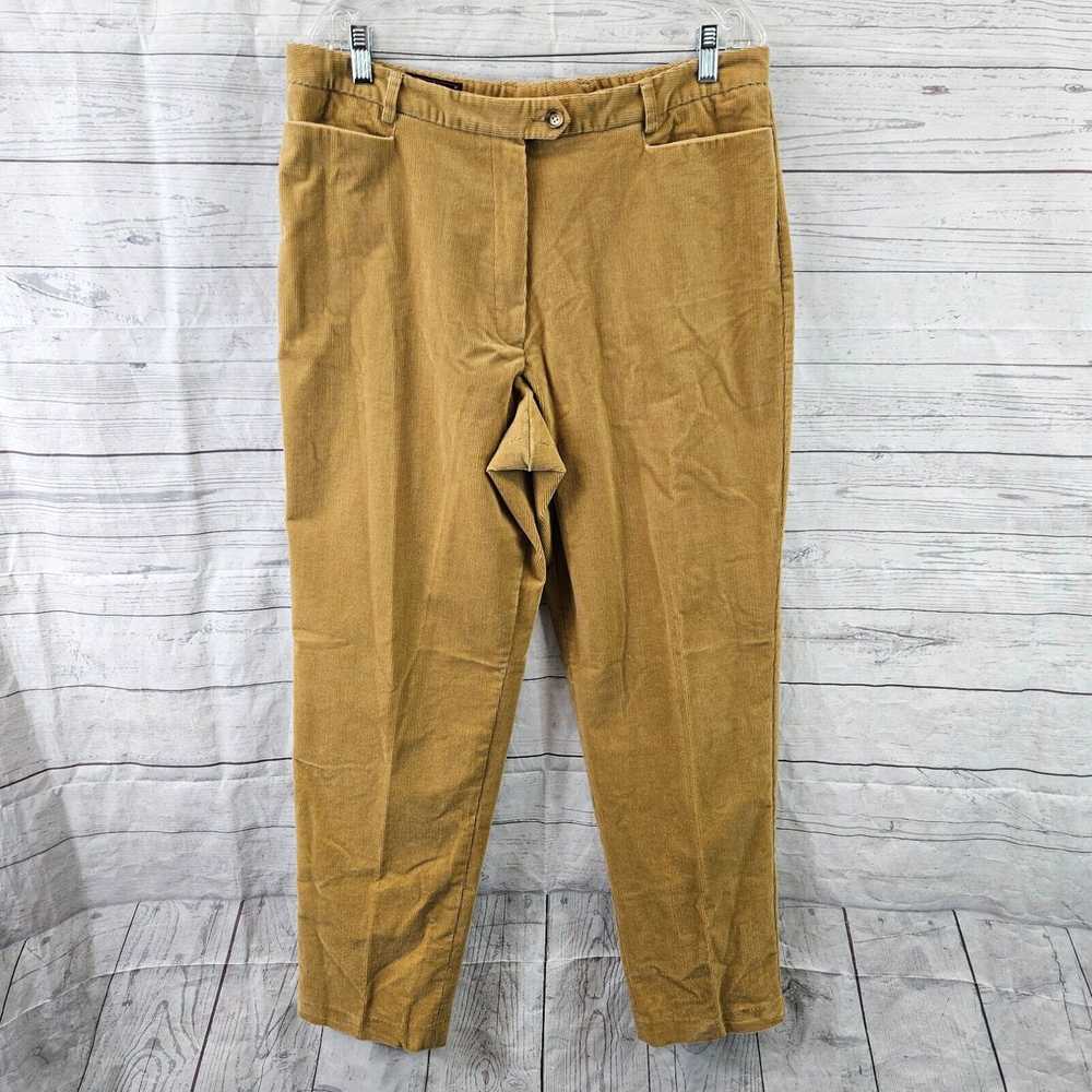 HIGH Faconnable Womens Corduroy Pants Sz 16 Brown… - image 1