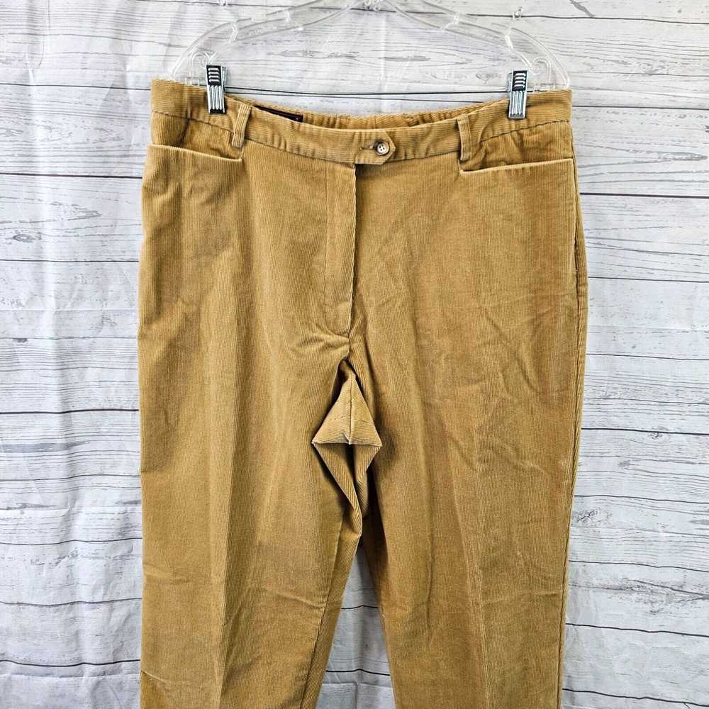 HIGH Faconnable Womens Corduroy Pants Sz 16 Brown… - image 2