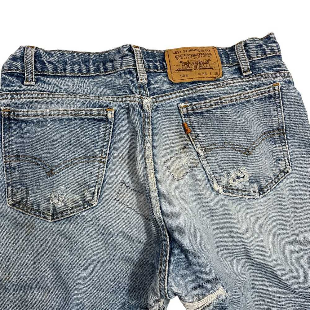 Levi's × Vintage 90s Levis 505 Orange Tab Jeans D… - image 6