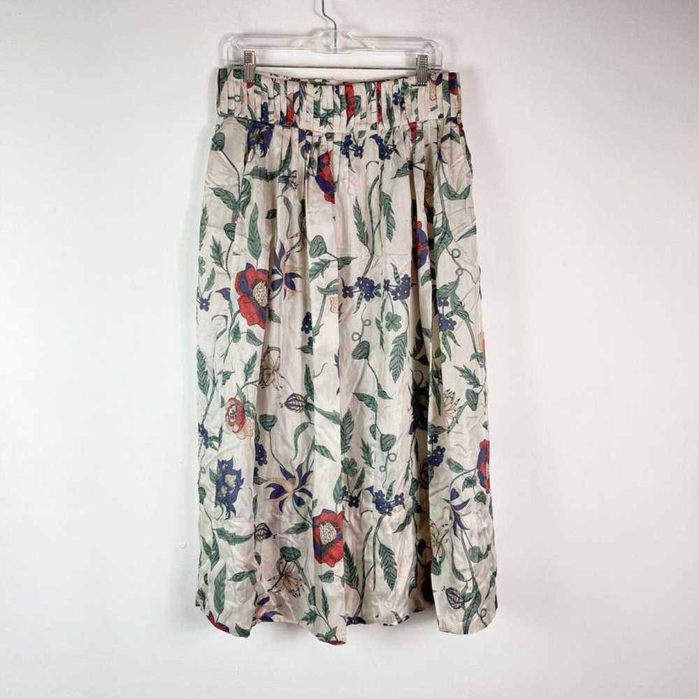 Non Signé / Unsigned Silk mid-length skirt - image 3