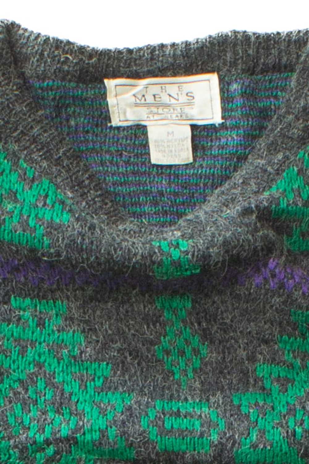 Vintage Green & Purple Sears 80s Sweater (1990s) - image 3