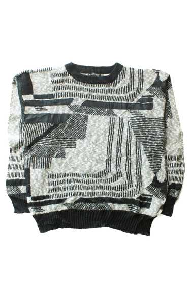 Vintage Black & White Patch 80s Sweater (1980s) - image 1