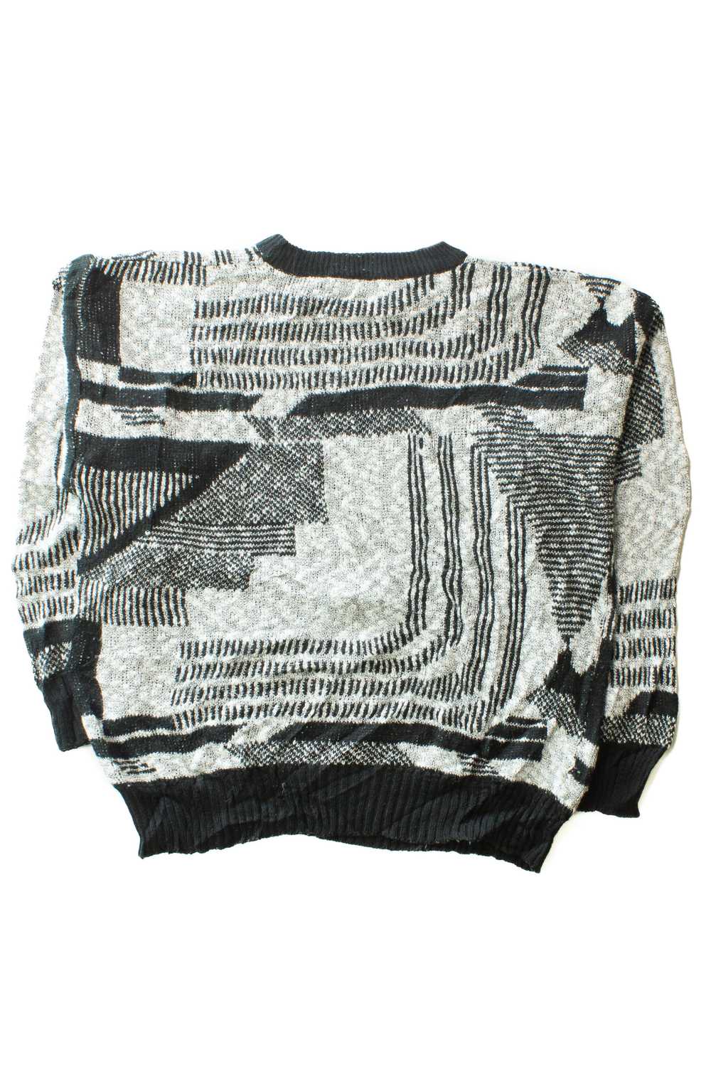 Vintage Black & White Patch 80s Sweater (1980s) - image 4