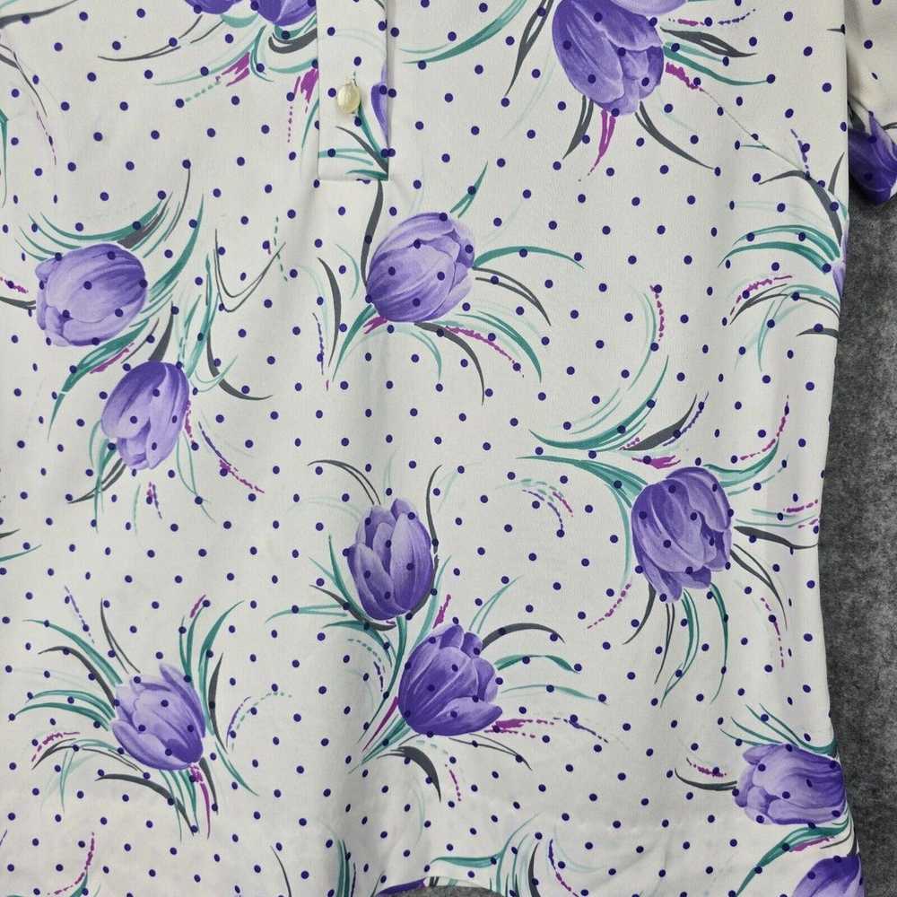 Vintage Homemade Floral Print Shirt Women 40" Bus… - image 3