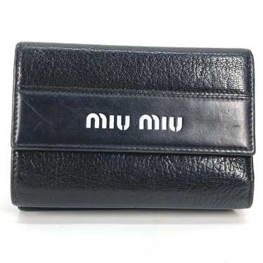 Miu Miu Miu 5ml014 Bicolor Compact Wallet Tri-Fol… - image 1