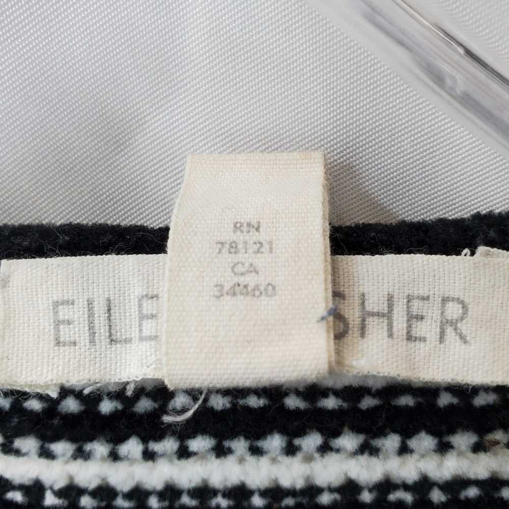 Eileen Fisher Black & White Striped Knit Cotton S… - image 3