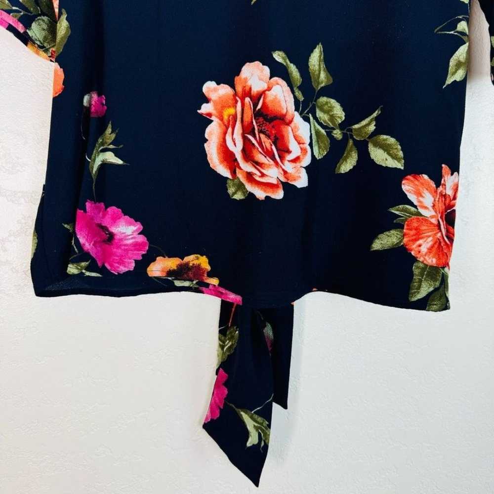 West Kei | floral print tie back top - image 4