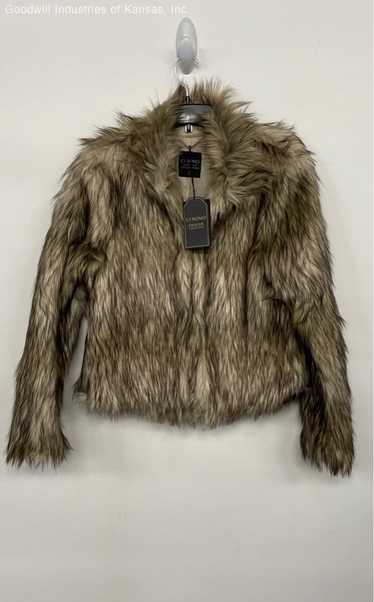 CI SONO Brown Faux Fur Coat - Size S - image 1