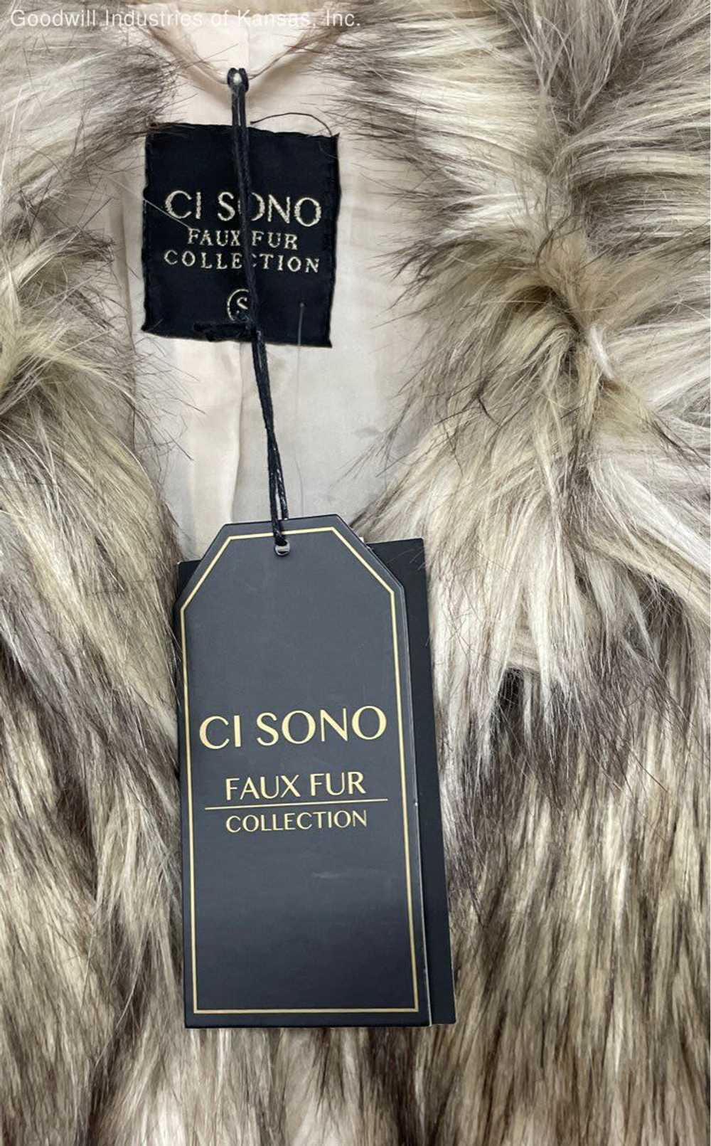 CI SONO Brown Faux Fur Coat - Size S - image 2