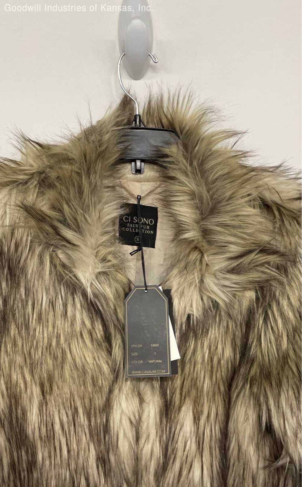 CI SONO Brown Faux Fur Coat - Size S - image 7