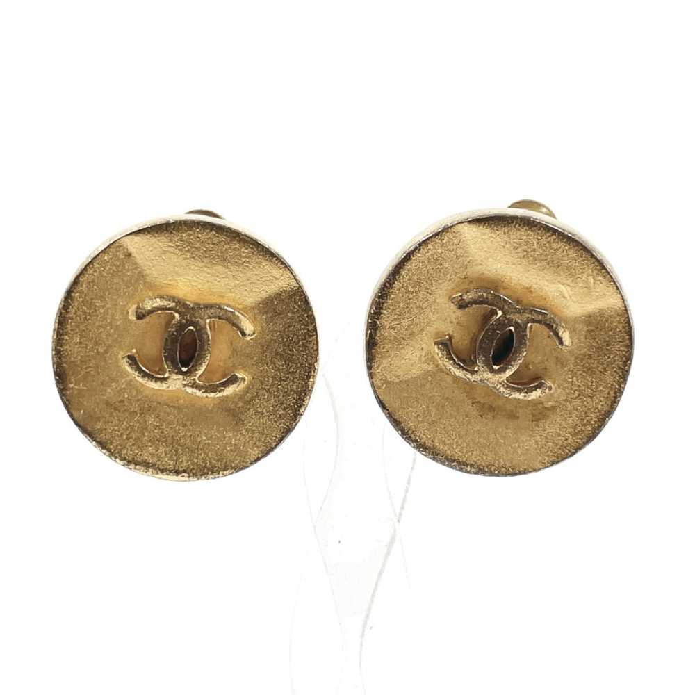 CHANEL Earring metal gold vintage COCO Mark Women… - image 1