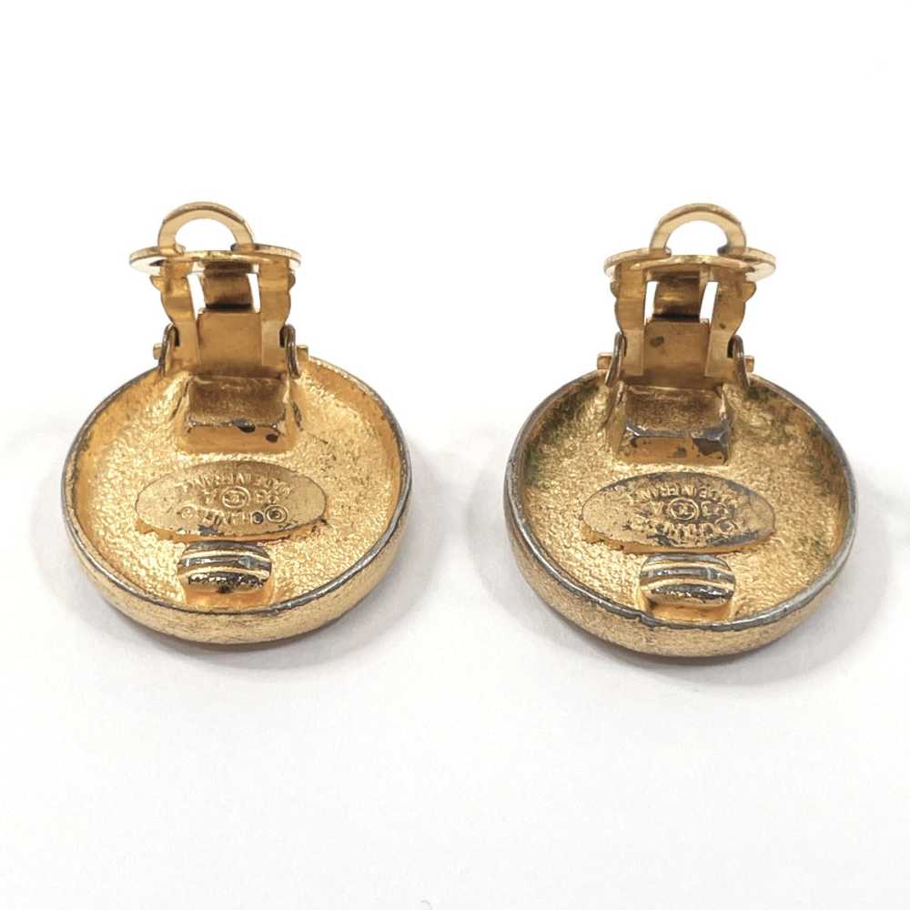 CHANEL Earring metal gold vintage COCO Mark Women… - image 4