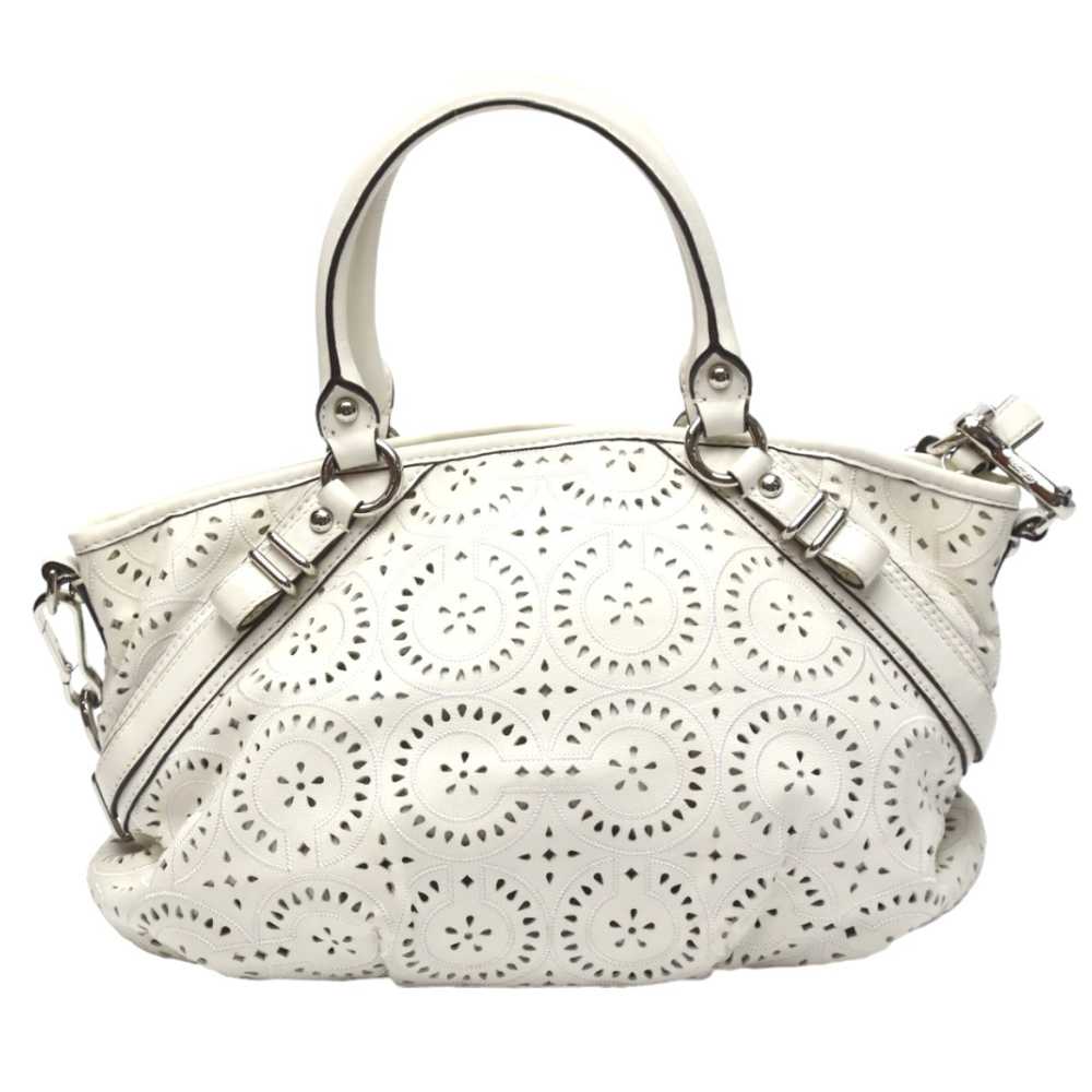 COACH Handbag 16997 leather white Madison Punchin… - image 2