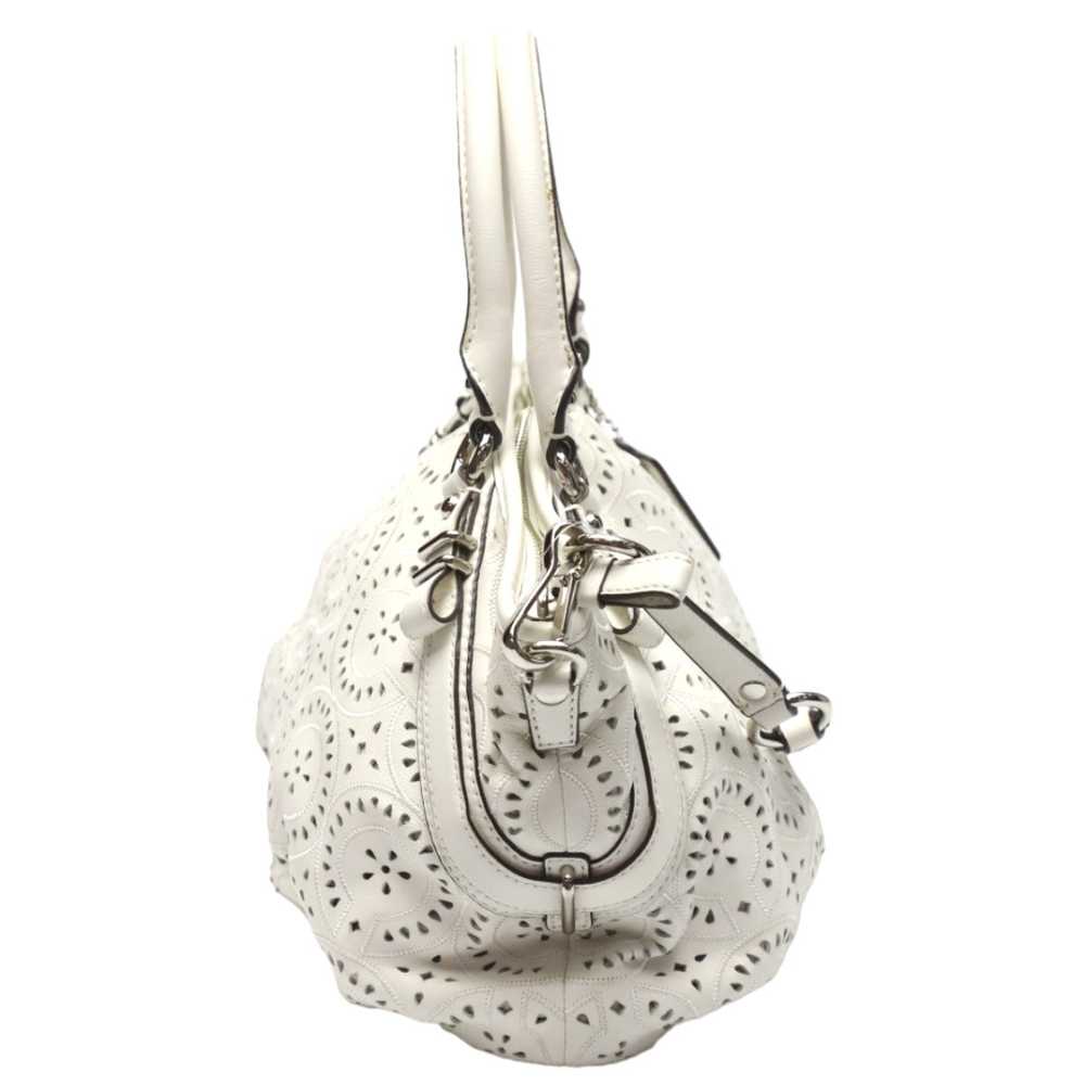 COACH Handbag 16997 leather white Madison Punchin… - image 3