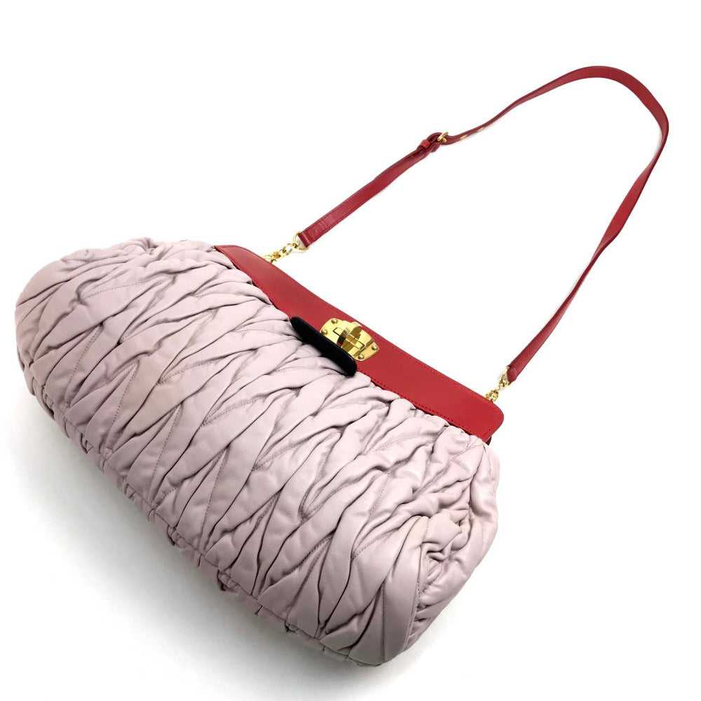 MIUMIU Handbag leather Light pink Shoulder Bag Sh… - image 9