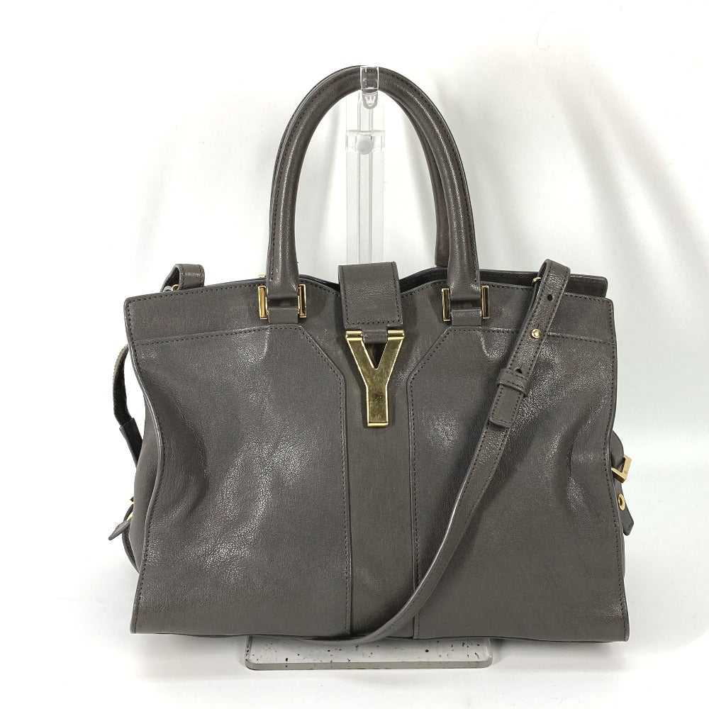 YVES SAINT LAURENT Handbag 400666 leather gray Y … - image 1