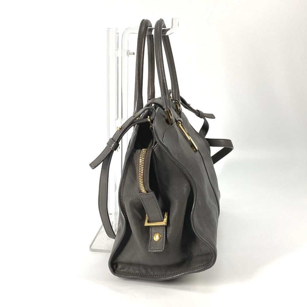 YVES SAINT LAURENT Handbag 400666 leather gray Y … - image 3