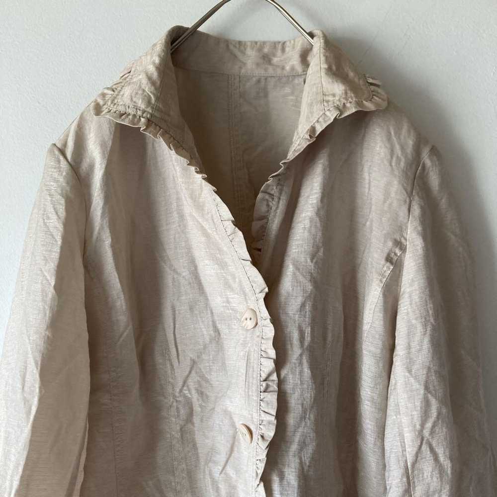 Frill blouse, jacket, lightweight, frill neck, li… - image 3