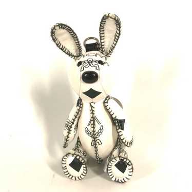 MCM MCM Visetos Rabbit Bag Charm Keychain Leather… - image 1