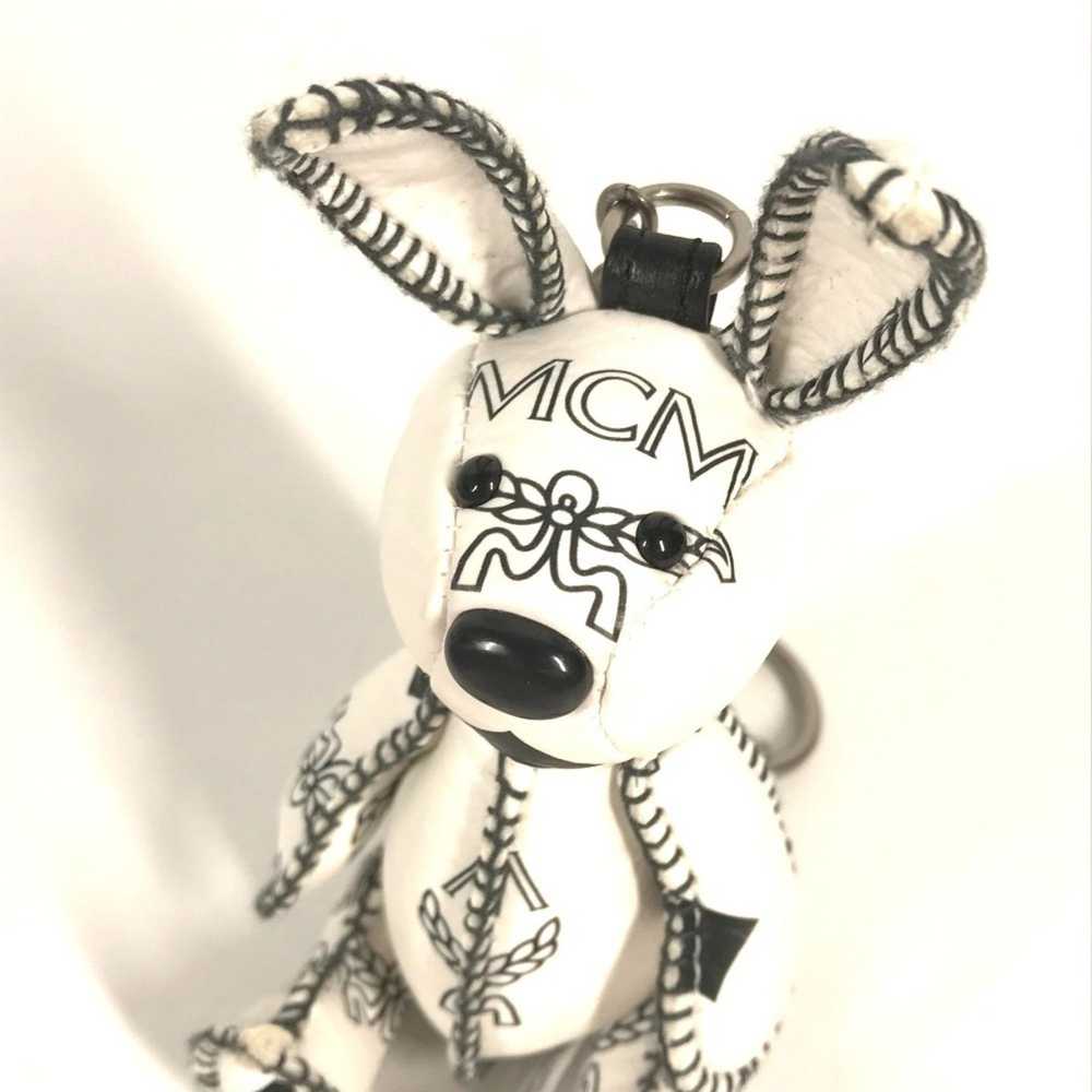 MCM MCM Visetos Rabbit Bag Charm Keychain Leather… - image 8