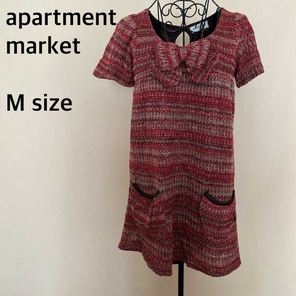 【apartment market】Short-sleeve Knit Tunic / Mixed… - image 1