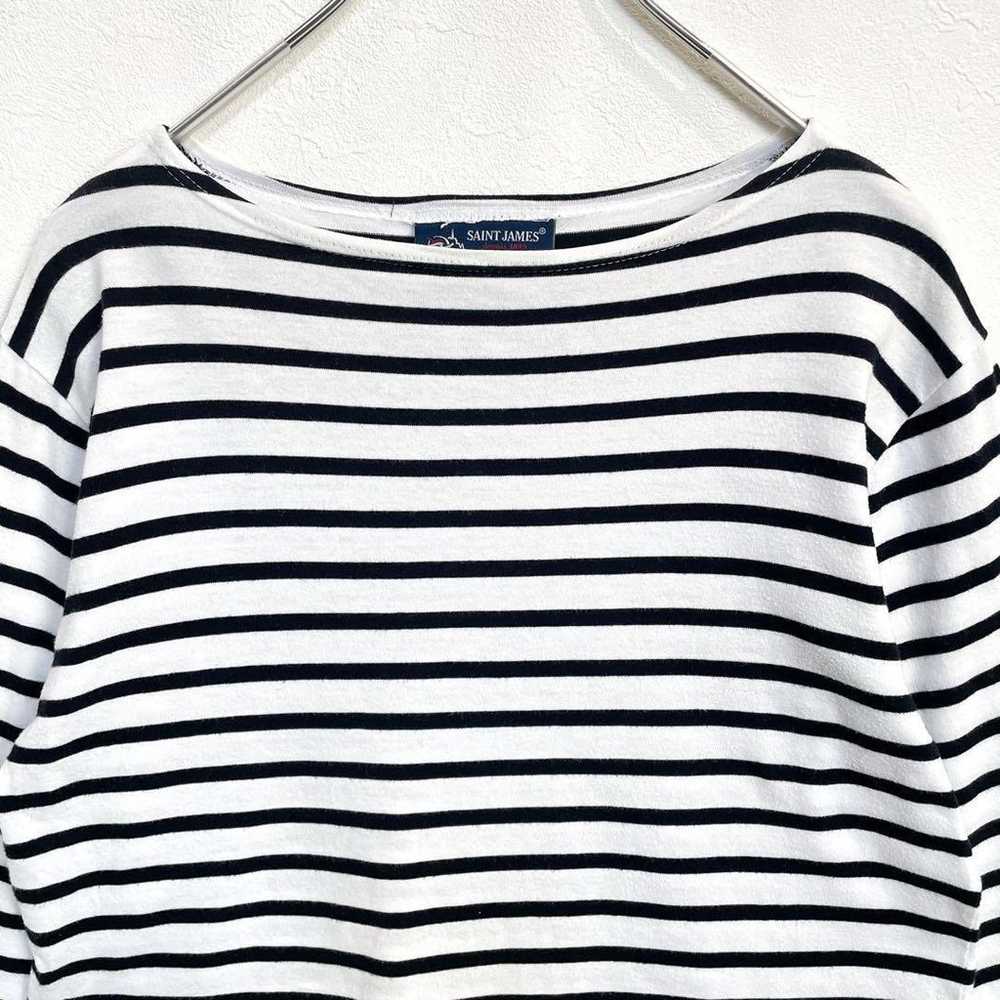 St. James border cut sew, Mole boat neck, 3/4 sle… - image 2