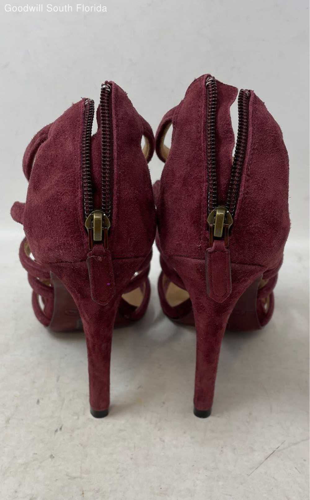 Coach Womens Lavania Burgundy Suede Open-Toe Stil… - image 3