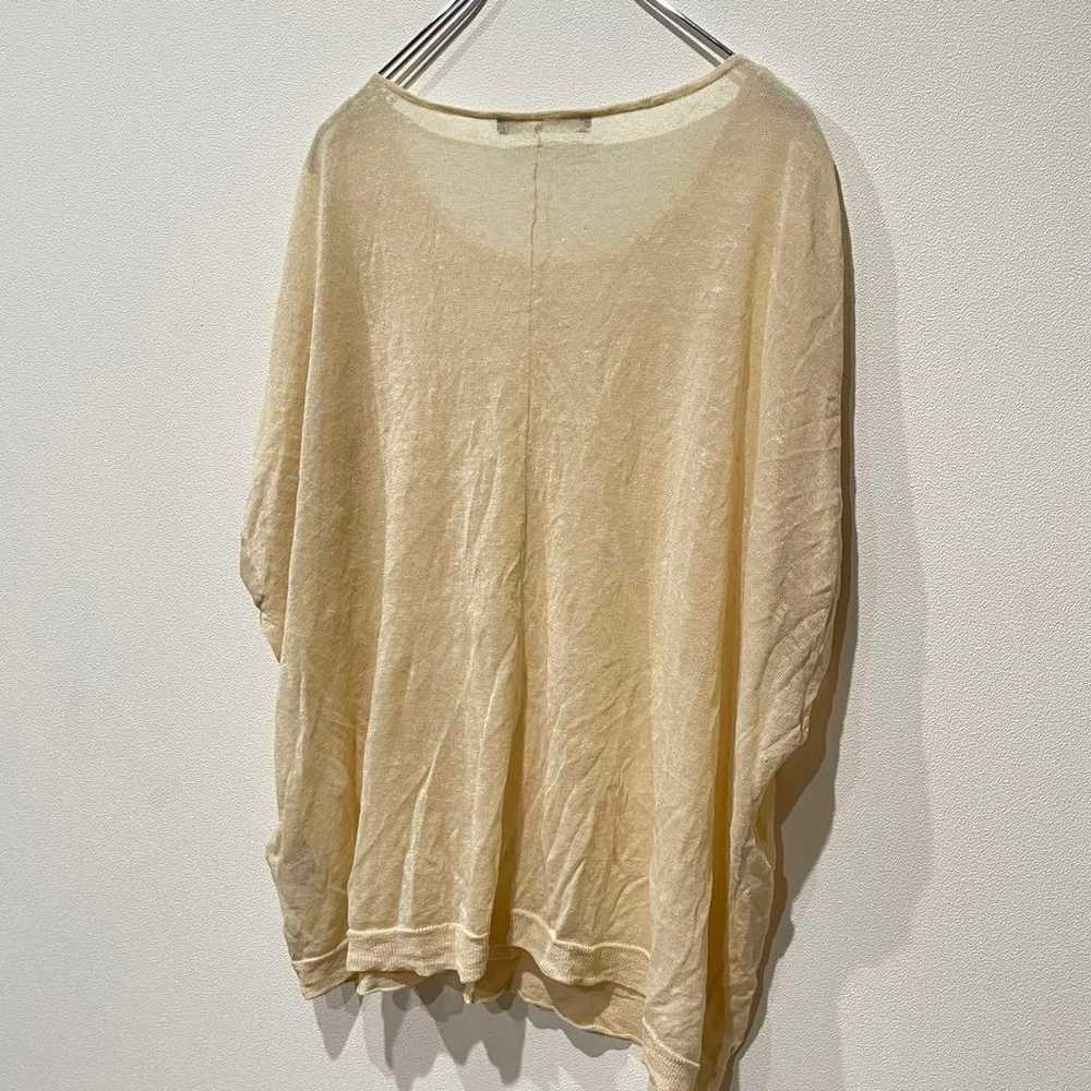 Theory Luxe French sleeve blouse in beige. - image 7