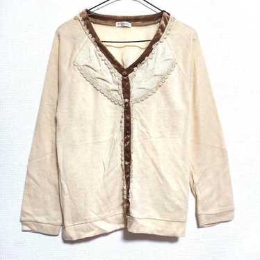 axes femme Long-Sleeve Shirt Cute Brown Brown Cre… - image 1