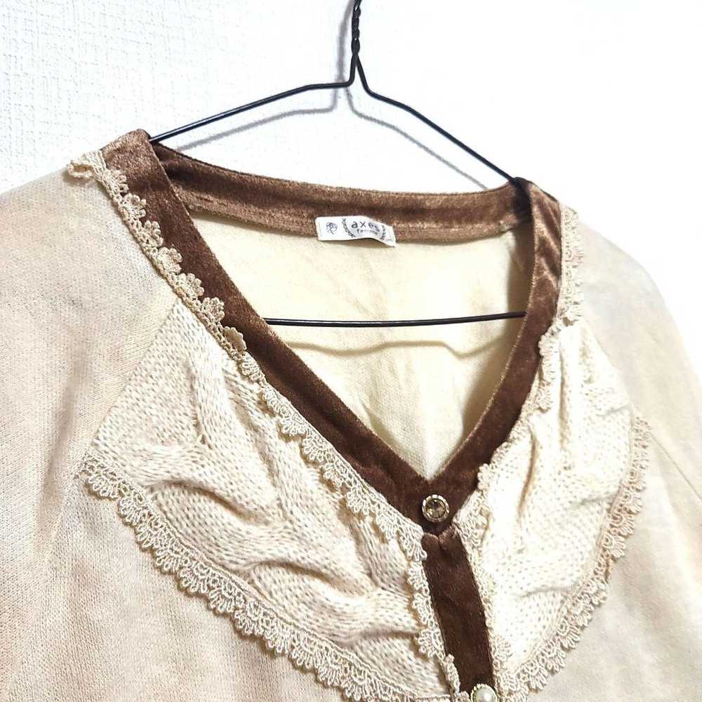 axes femme Long-Sleeve Shirt Cute Brown Brown Cre… - image 4