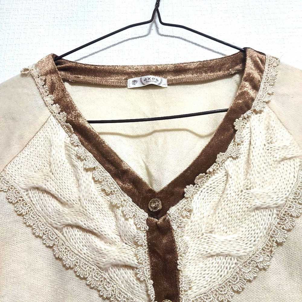 axes femme Long-Sleeve Shirt Cute Brown Brown Cre… - image 5