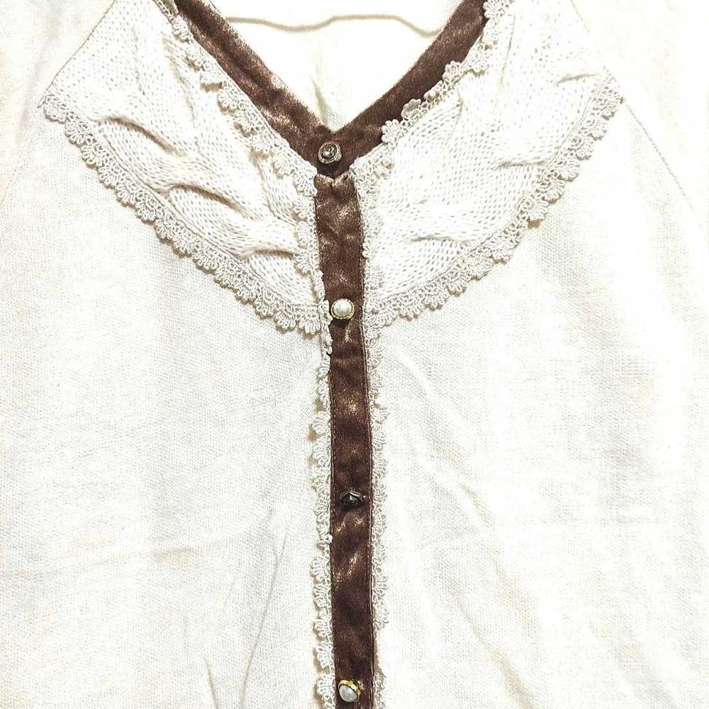 axes femme Long-Sleeve Shirt Cute Brown Brown Cre… - image 7