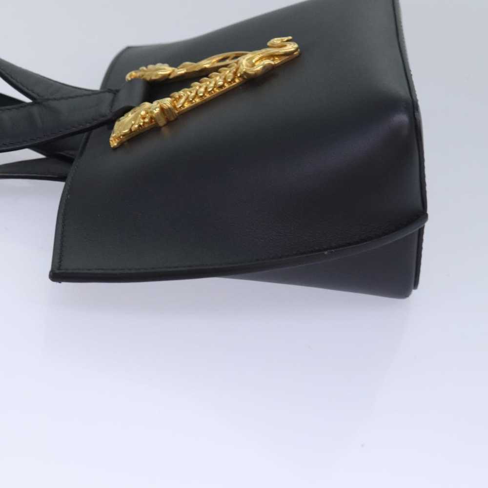 Versace Virtus Black Leather Handbag (Pre-Owned) - image 10