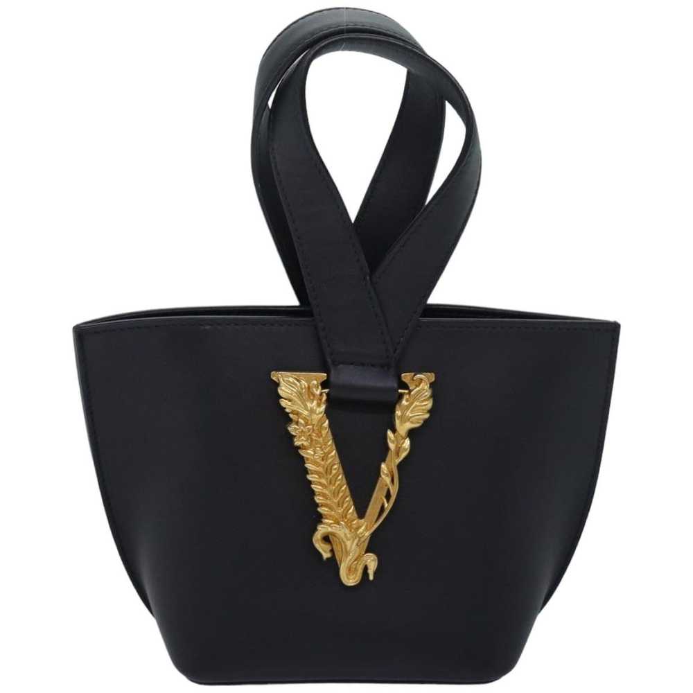 Versace Virtus Black Leather Handbag (Pre-Owned) - image 1