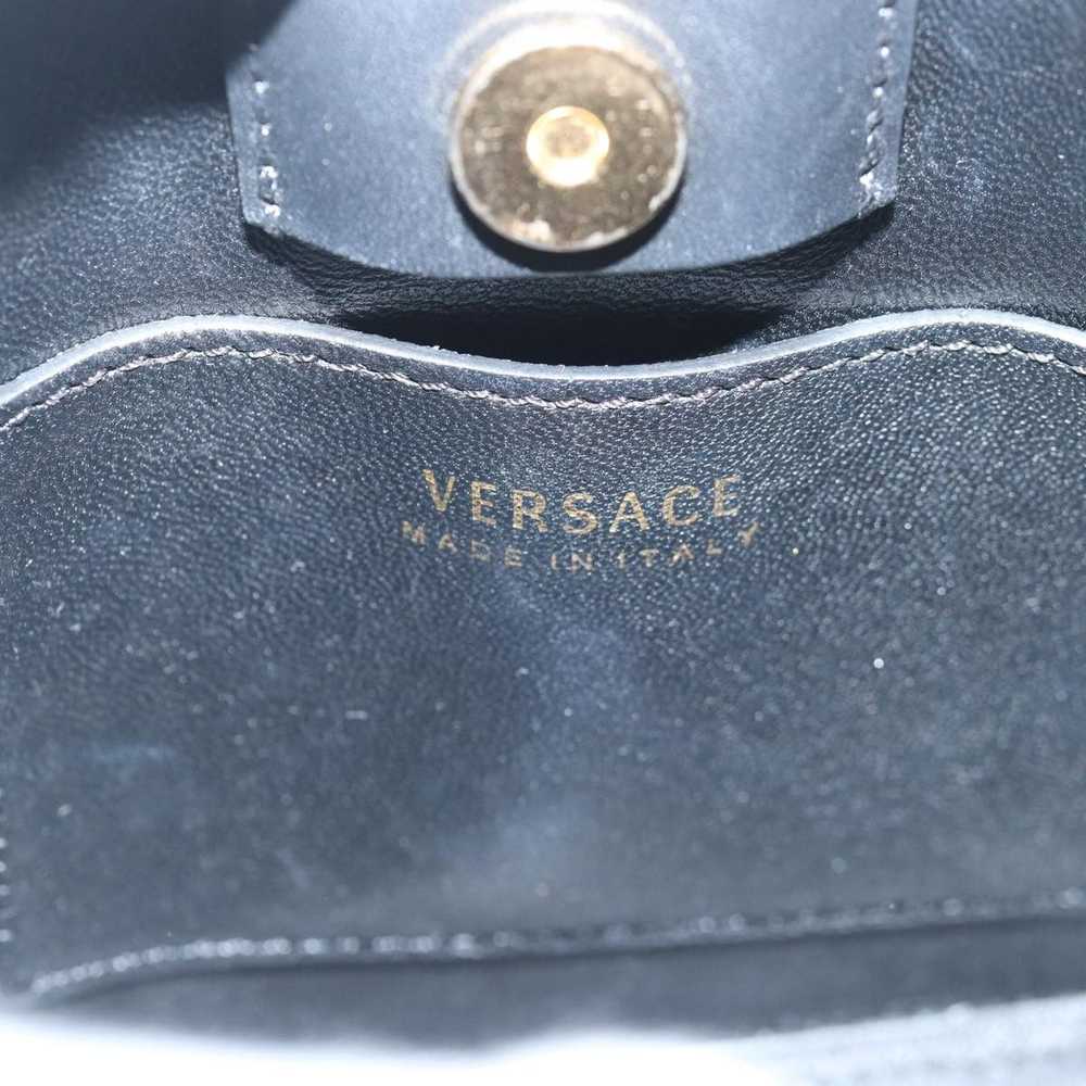 Versace Virtus Black Leather Handbag (Pre-Owned) - image 7