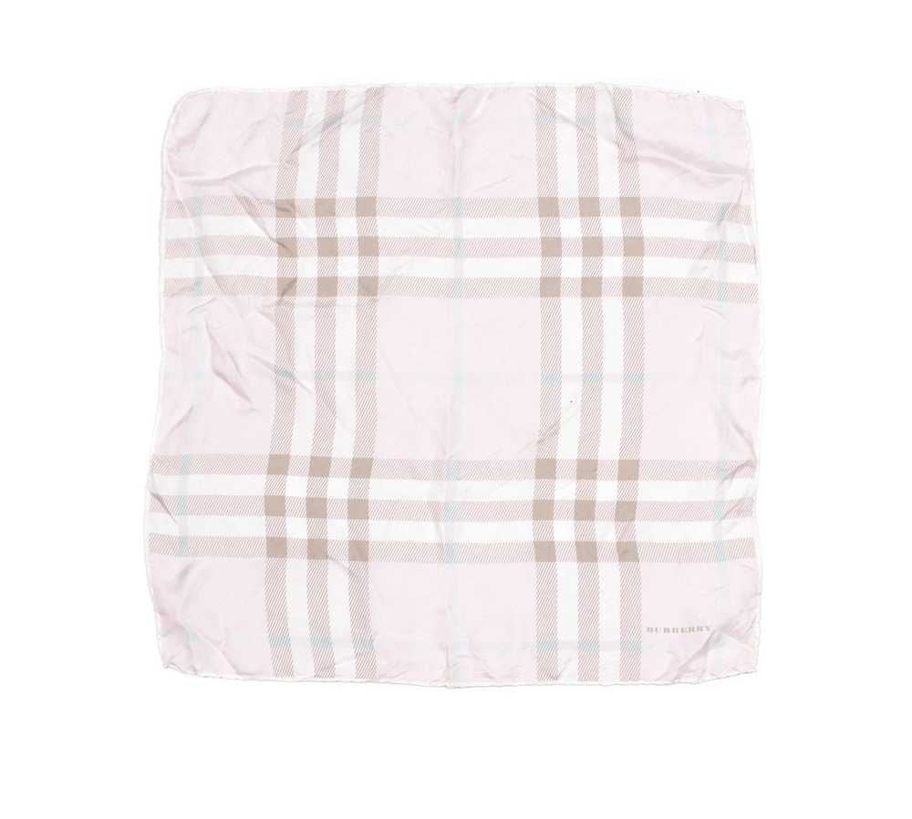 Burberry Nova Check Pink Silk Mini Scarf Vintage - image 1