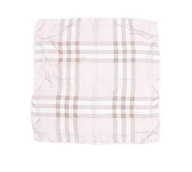 Burberry Nova Check Pink Silk Mini Scarf Vintage - image 1